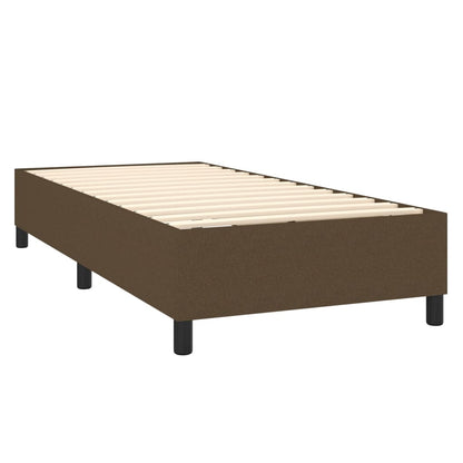 Cama Vica Home Colchón Y Luces Led Tela Marrón Oscuro 80x200cm / Vetonek_3