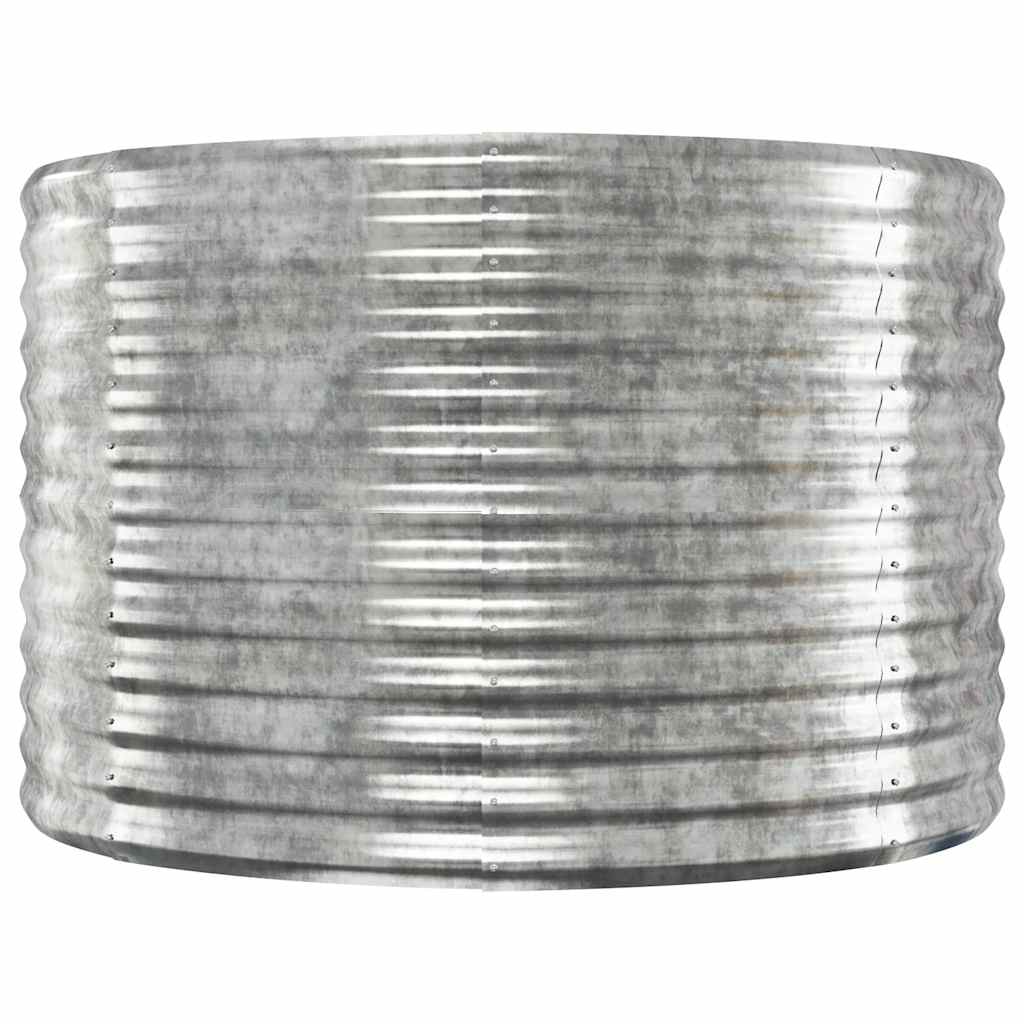 Jardinera Arriate Acero Galvanizado Plata 100x100x68 Cm_2