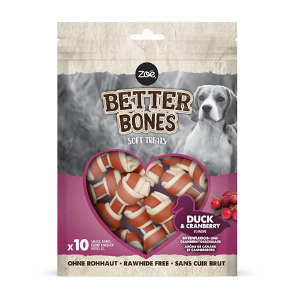 Snack para perros Better Bones sin proteina animal Pato Small Bones 7,5 cm 10 uds Zoë