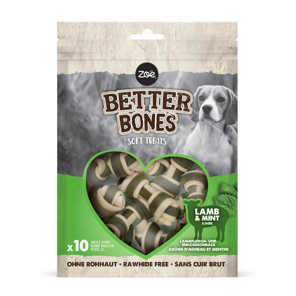 Snack para perros Better Bones sin proteina animal Cordero Small Bones 7,5 cm 10 uds Zoë