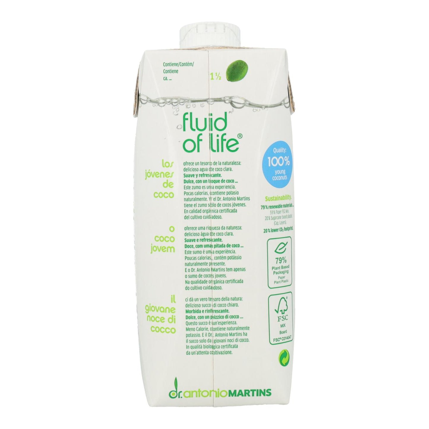 Bebida de Água de Coco Natural Dr. Martins 500 ml