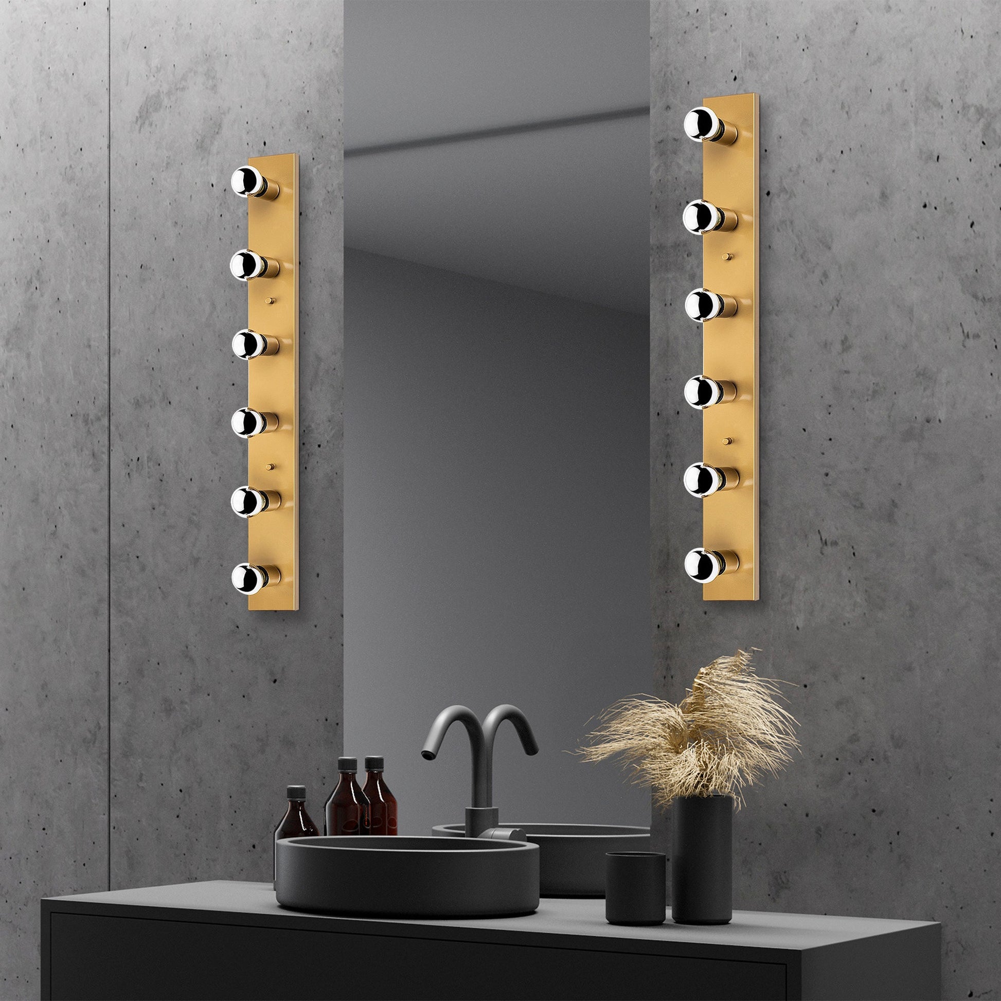 Aplique De Pared, Metal , Oro, 10x10x91, Casquillo 6 X E27 Max 40 W_3