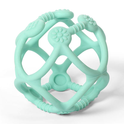 Mordedor De Silicona Pelota Ergonomica Mint_0