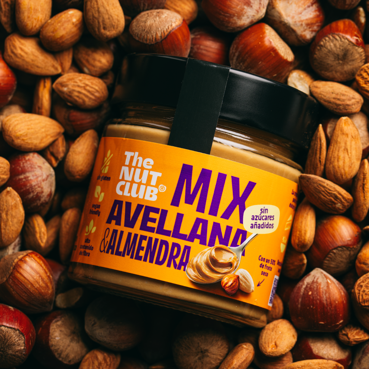 Pack crema de avellana y almendra nacional 6 uds The Nut Club 1200g_2