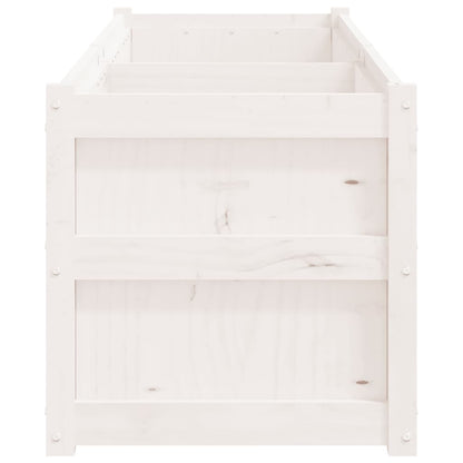 Jardinera De Madera Maciza De Pino Blanca 180x50x50 Cm_5
