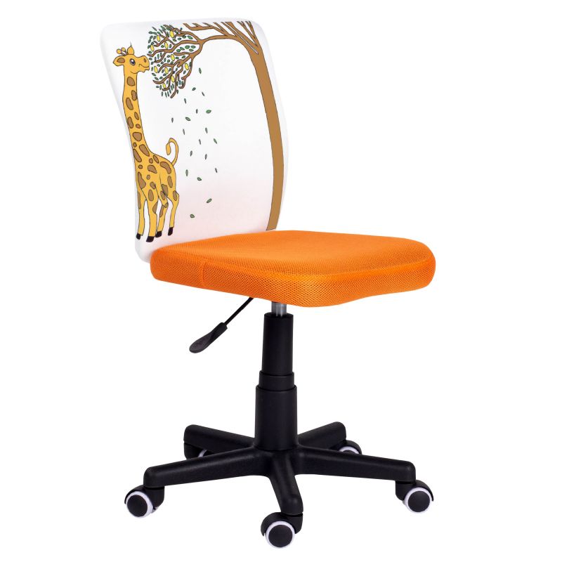 Silla De Estudio Infantil Píntame Malla, Naranja, 38,5cm X 77a85 X 39,6_0