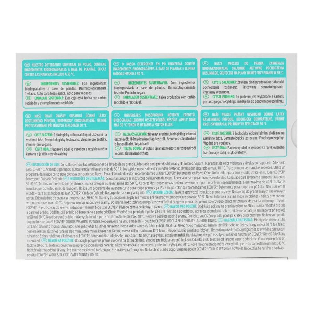 Embalagem de 2 Detergentes em Pó Universal 1,2 kg Ecover