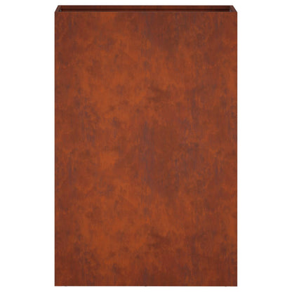 Macetero De Jardín 2 Uds. Oxidado 40 X 20 X 75 Cm Acero Oxidado_4