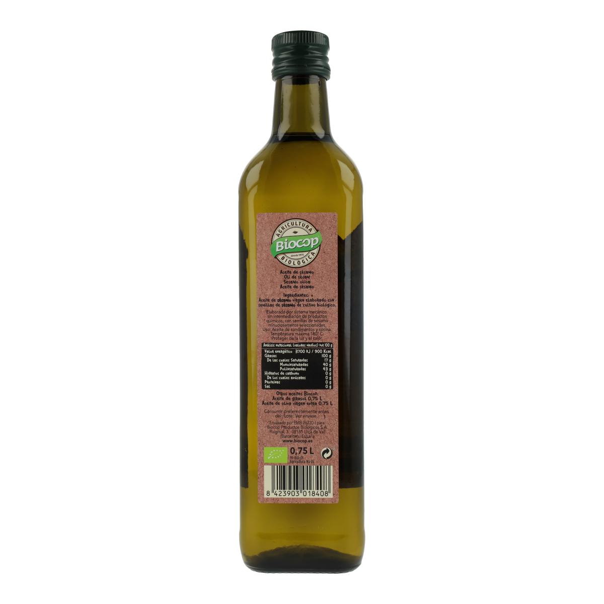 Óleo de Sésamo Biocop 750 ml