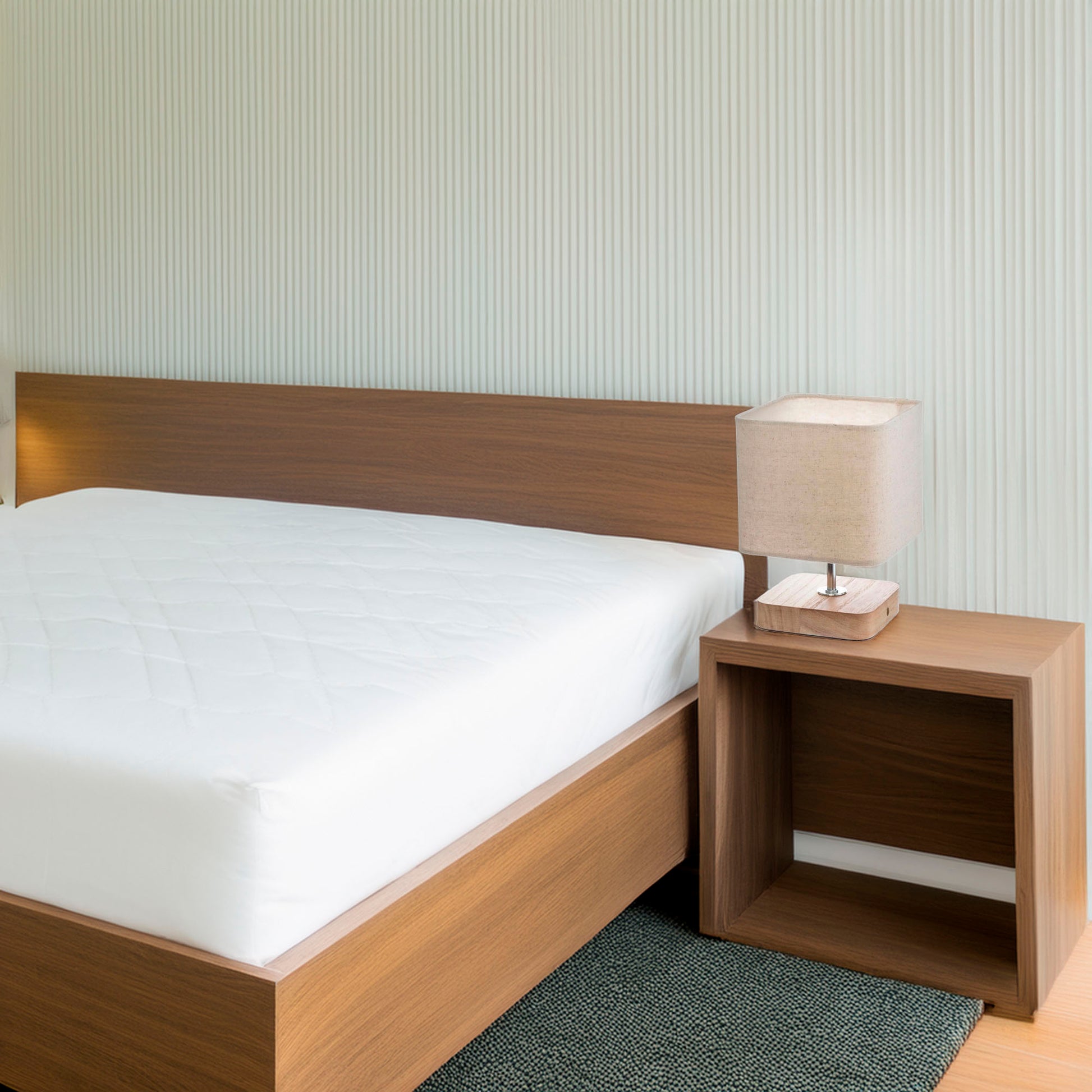 Wellhome Lámpara Sobremesa Madera H.21cm_2