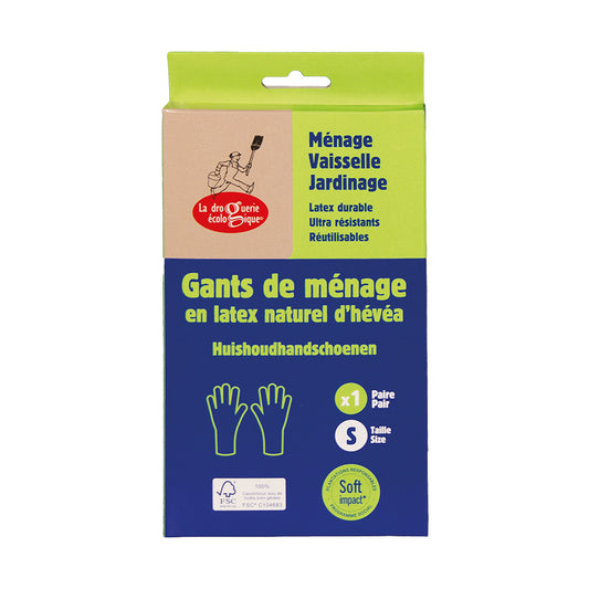 Luvas de látex FSC La Droguerie Écologique tamanho S