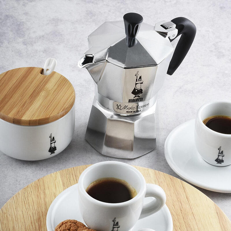 Cafetera Italiana Bialetti Moka Express 0,3 L Aluminio, Negro_1