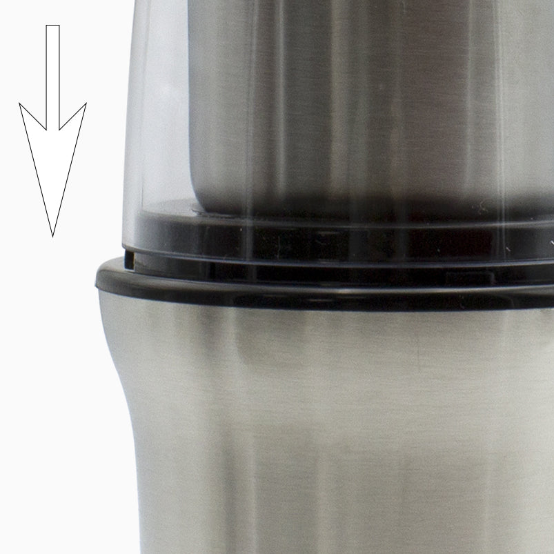 Molinillo Café Eléctrico, Picador Multiusos, Doble Cuchilla Corte Y 2 Vasos En Acero Inox, Función Pulso Mpm Mmk-06m, Plata, 200w_5
