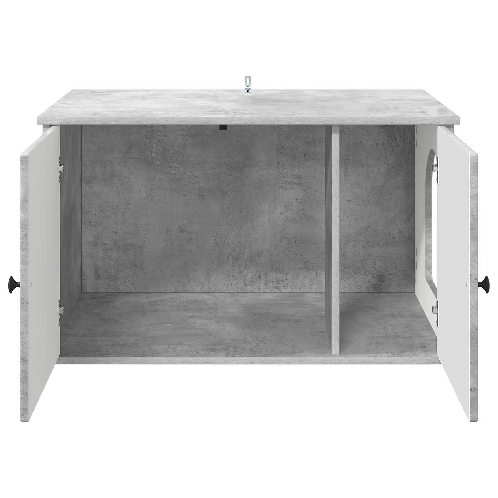 Casa Para Gatos Concreto 85 X 55 X 50 Cm Madera De Ingeniería_5
