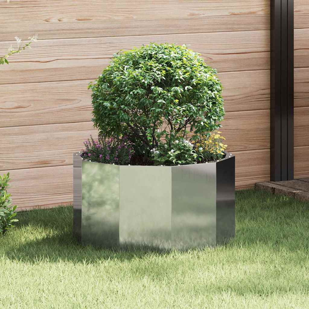 Jardinera Plateado 60 X 60 X 35 Cm Acero Galvanizado_1