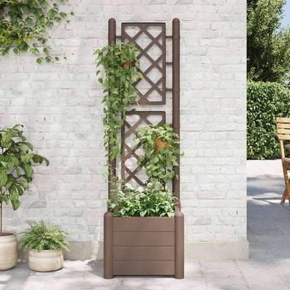 Jardinera Con Enrejado Pp Moca 43x43x142 Cm_2
