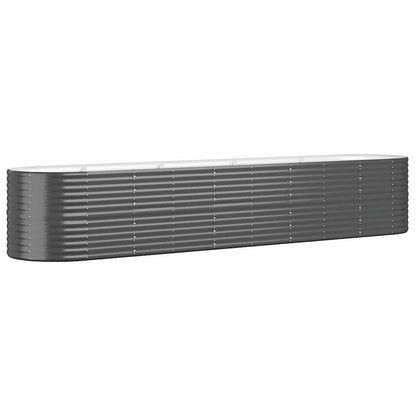 Jardinera Arriate Acero Galvanizado Antracita 368x80x68 Cm_0