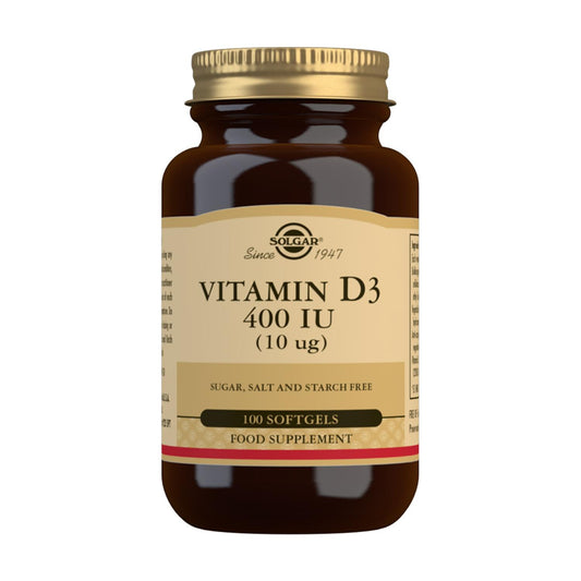 Vitamina D3 400 UI, 100 pérolas de 10g