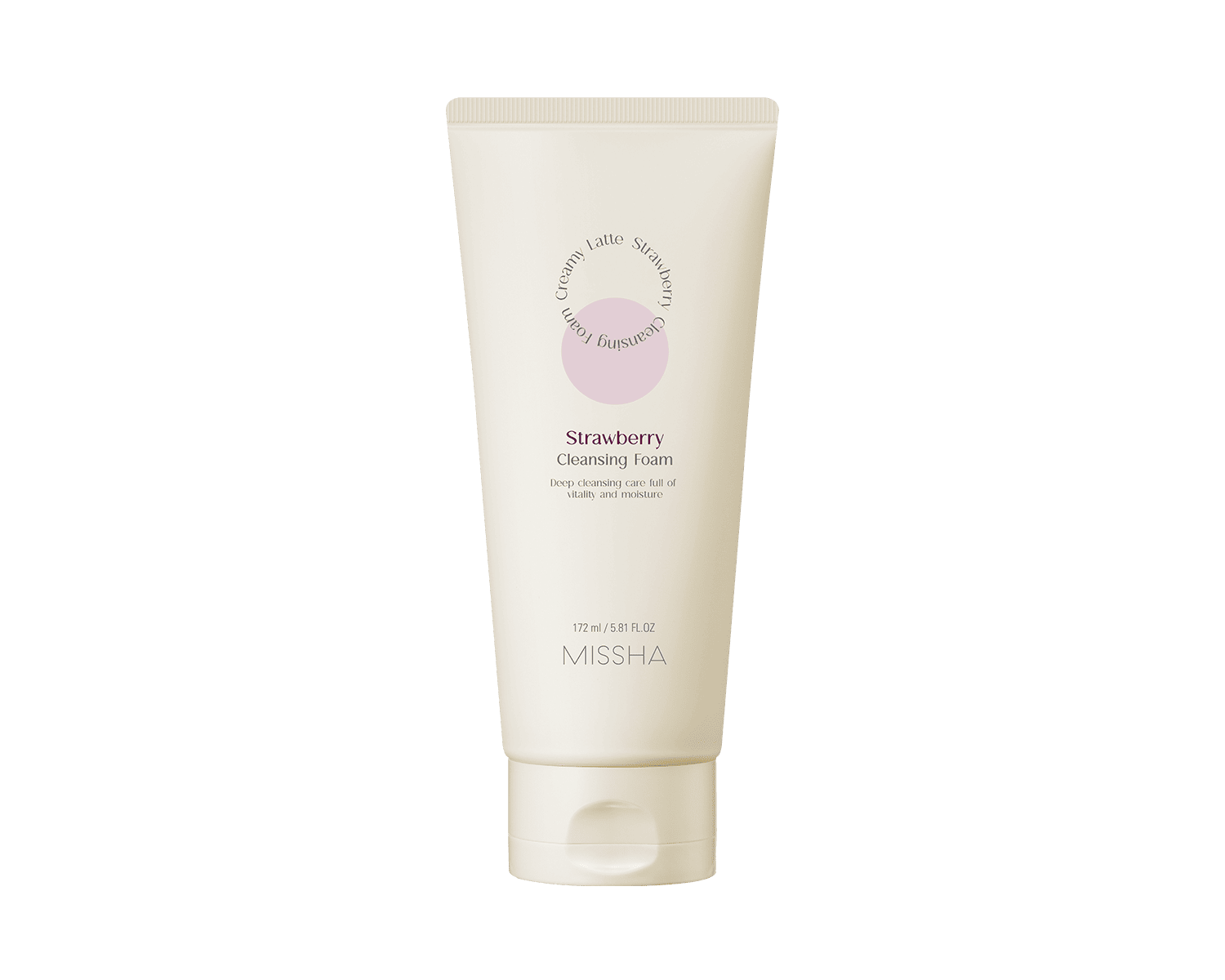 Missha Creamy Latte Cleansing Foam [strawberry] (172ml) - Espuma Limpiadora Fresa_0