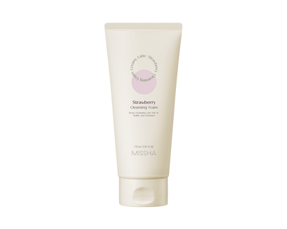 Missha Creamy Latte Cleansing Foam [strawberry] (172ml) - Espuma Limpiadora Fresa_0