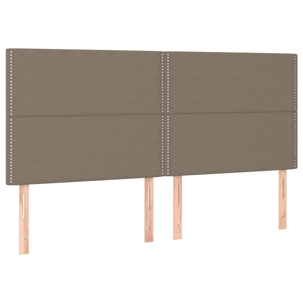 Estructura De Cama Con Cabecero De Tela Gris Taupe 180x200 Cm / Vetonek_3