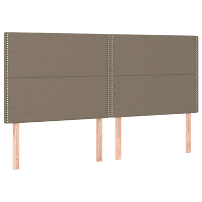 Estructura De Cama Con Cabecero De Tela Gris Taupe 200x200 Cm / Vetonek_3