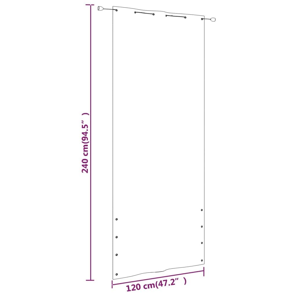 Vidaxl Toldo Pantalla Para Balcón Tela Oxford Azul Y Blanco 120x240 Cm_4