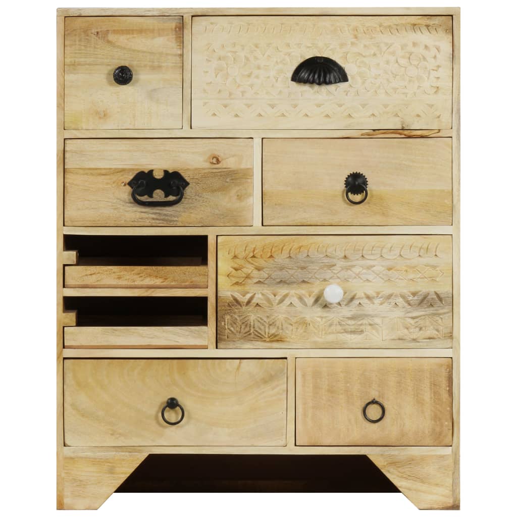 Mueble Con Cajones 60x30x75 Cm Madera Maciza De Mango_1