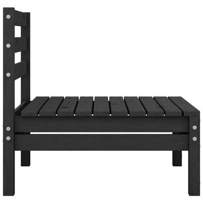 Juego De Muebles De Jardín 4 Pzas Madera De Pino Maciza Negro / Vetonek_3