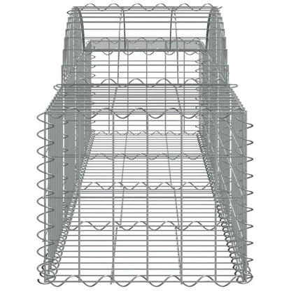 Cestas De Gaviones 2 Uds Forma De Arco Hierro 200x50x40/60 Cm_4