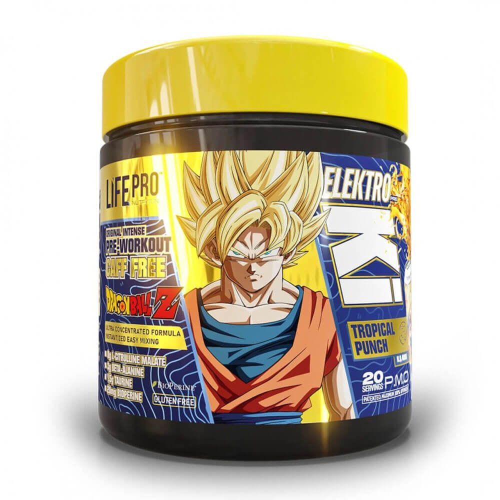 Elektro Ki Sin Cafeína Dragon Ball Z Edición Limitada - 400g - Ponche Tropical - Pre Entreno Sin Estimulantes - Lifepro_0