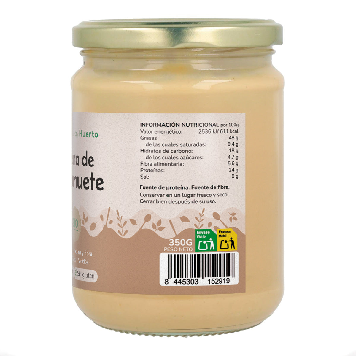 Planeta Huerto ECO Manteiga de Amendoim 350 g