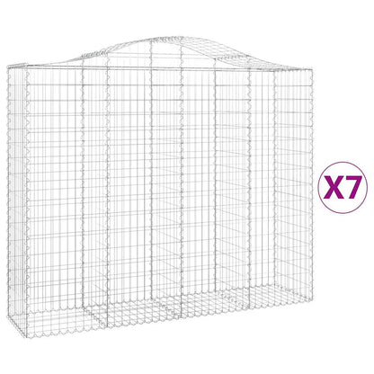 Cestas De Gaviones 7 Uds Forma De Arco Hierro 200x50x160/180 Cm_0