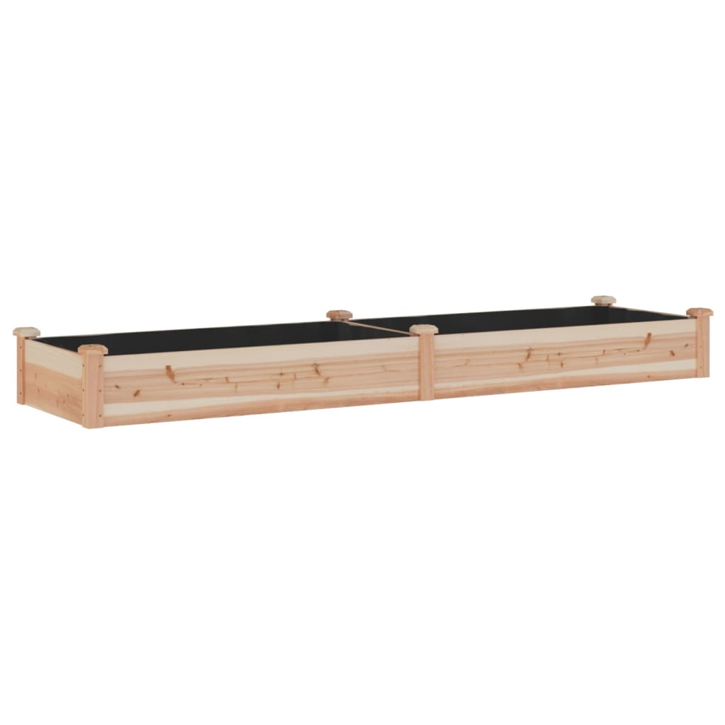 Jardinera Arriate Con Forro Madera Maciza Abeto 240x60x25 Cm_0