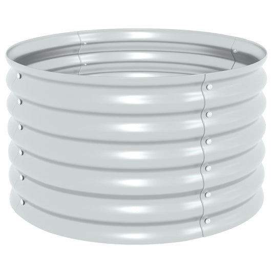 Arriate De Acero Galvanizado Plateado 80x80x44 Cm_0