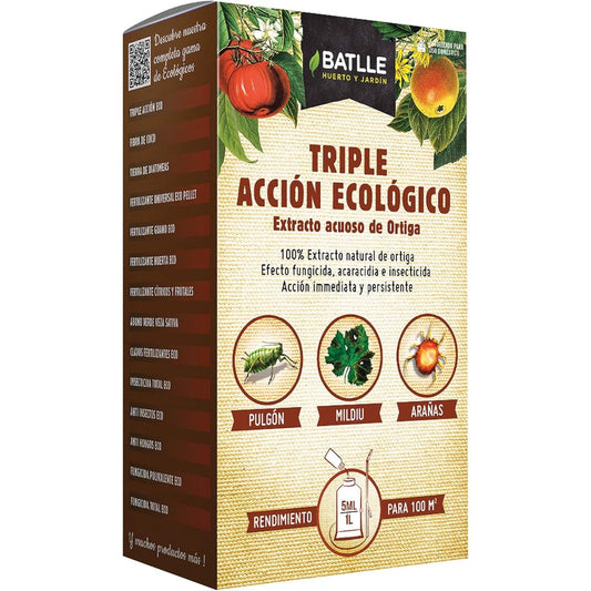 Inseticida concentrado tripla ação Eco fungicida acaricida 100 ml Batlle