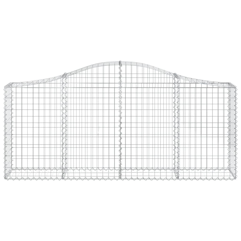Cestas De Gaviones 10 Uds Forma De Arco Hierro 200x30x80/100 Cm_3