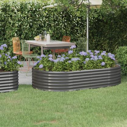 Jardinera Arriate Acero Galvanizado Gris 175x100x36 Cm_1