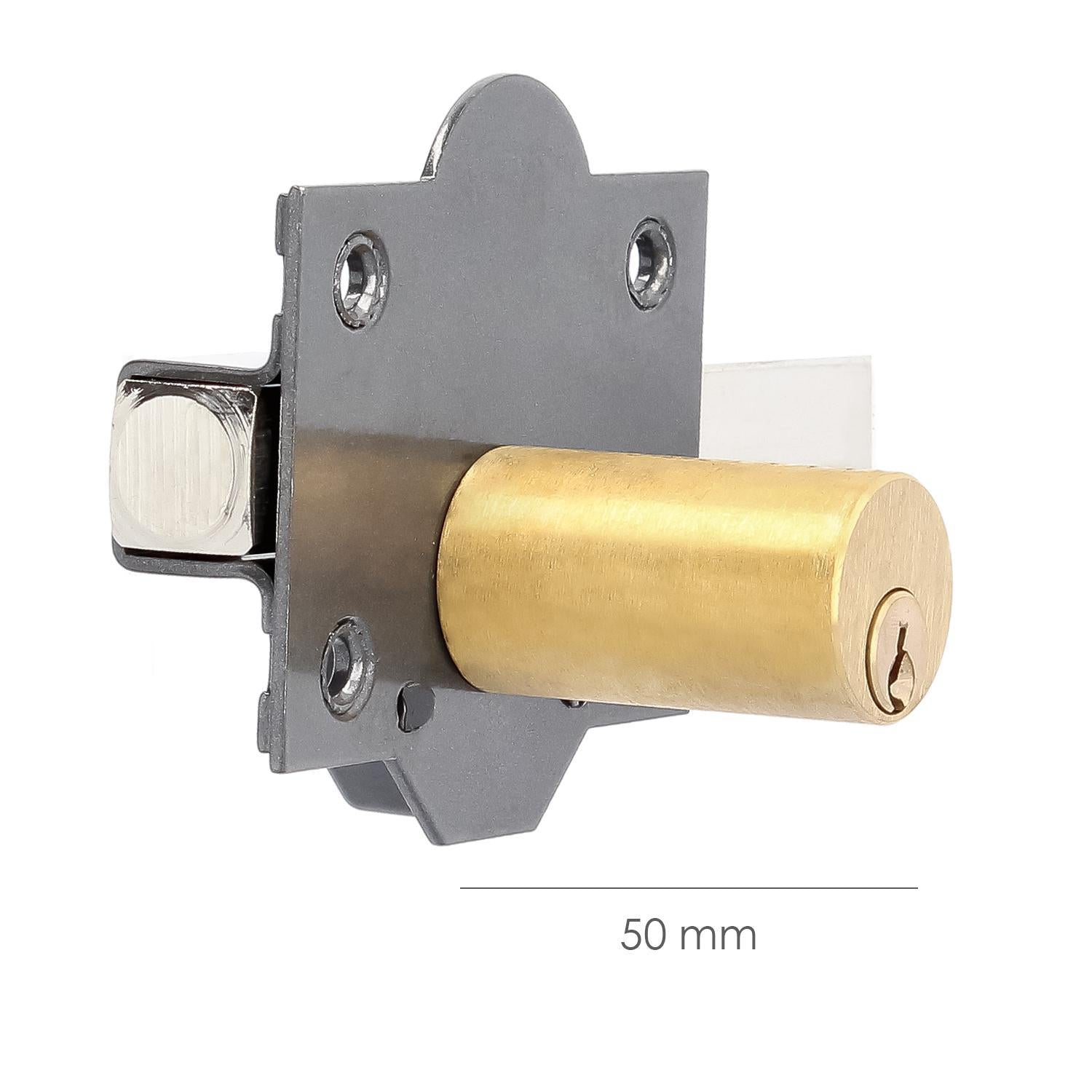 Cerrojo B-5 Llave Y Pulsador Pasador De 143mm Cilindro Redondo De 50mm_3