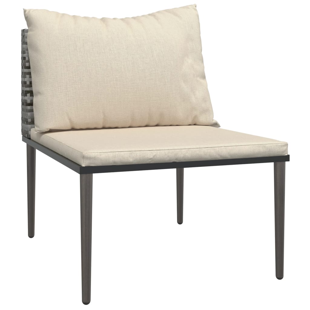 Vidaxl Set De Muebles De Jardín 9 Pzas Y Cojines Ratán Sintético Gris_4