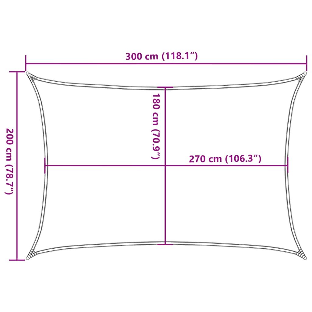 Vidaxl Toldo De Vela Hdpe Naranja 160 G/m² 2x3 M_2
