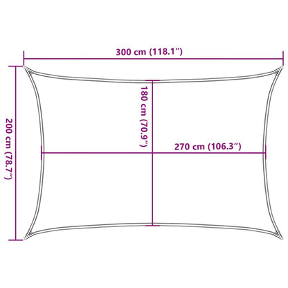 Vidaxl Toldo De Vela Rectangular Hdpe Amarillo 160 G/m² 2x3 M_2