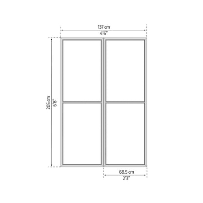 Kit de porta de tela para Ledro / Garda / Sanremo branco 