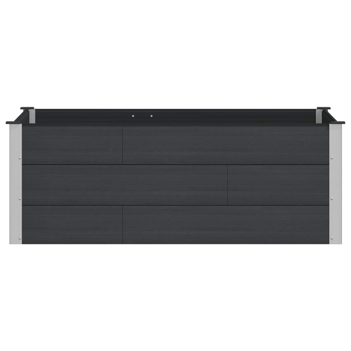 Arriate Elevado Negro 150 X 100 X 54 Cm Wpc Y Aluminio_2
