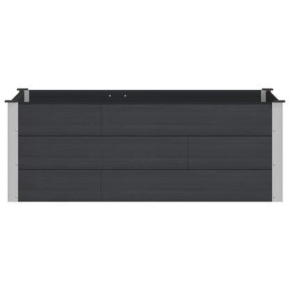 Arriate Elevado Negro 150 X 100 X 54 Cm Wpc Y Aluminio_2