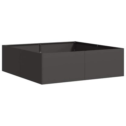 Jardinera Acero Negro 100x100x30 Cm_0
