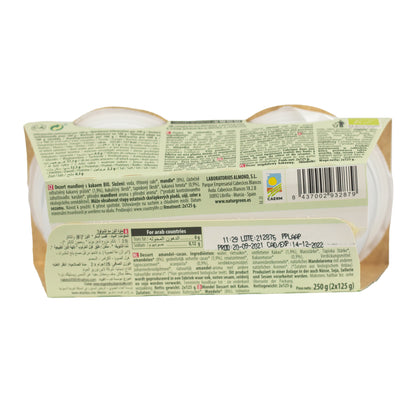Sobremesa de Amêndoa e Cacau NaturGreen, 2 x 125 g