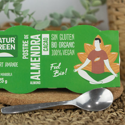 Sobremesa de Amêndoa e Cacau NaturGreen, 2 x 125 g