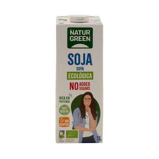 Bebida de soja natural sem açúcar NaturGreen, 1 litro