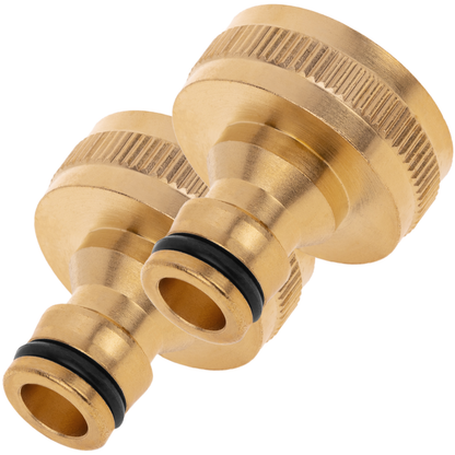 Pack De 2 Unidades Adaptador De Grifo Con Rosca Hembra De 1“ De Latón_0